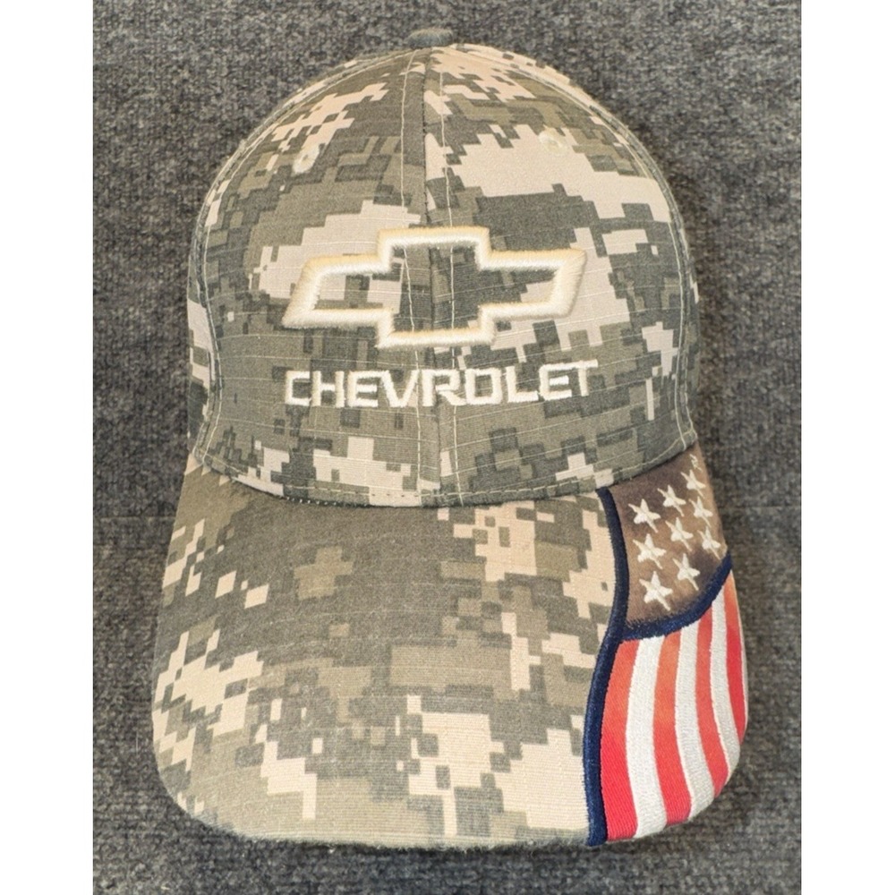 Chevrolet Digital Camo Unisex  Strapback Hat Rock Point Freedom Support Our
